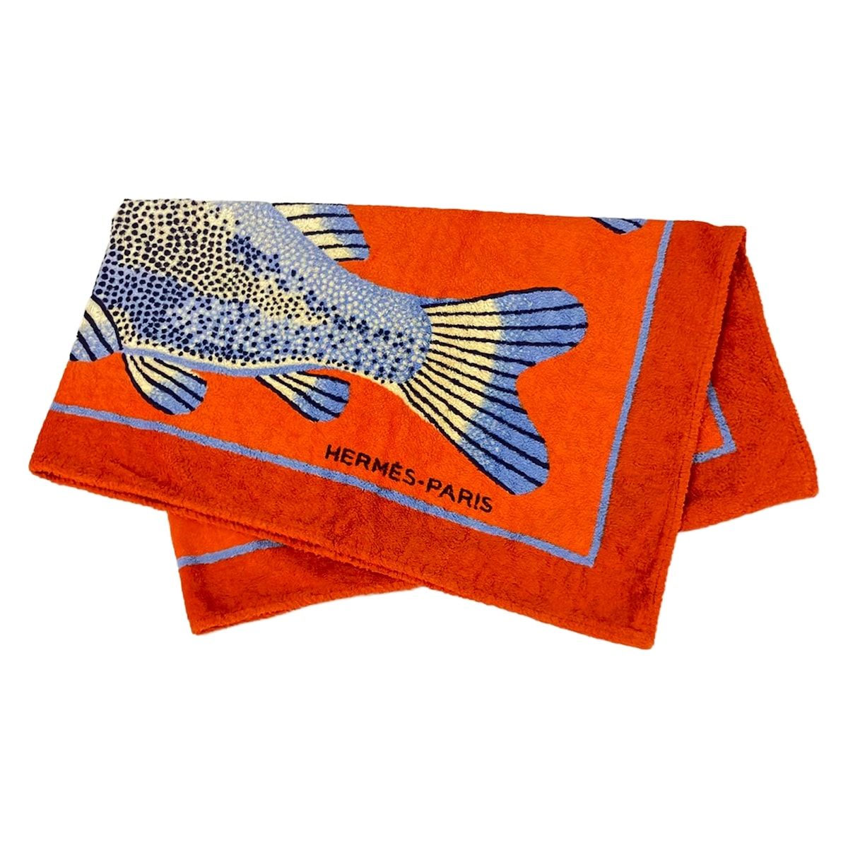 HERMES(エルメス) 小物美品 - オレンジ×ライトブルー×マルチ ビーチ