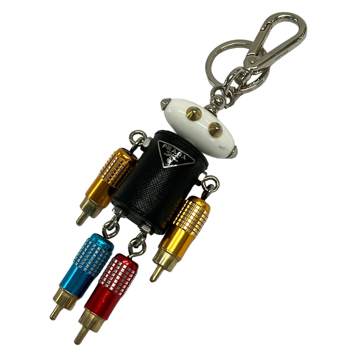 PRADA　プラダ　ロボットチャーム　マルチカラー ステンレス PRADA(プラダ) キーホルダー(チャーム) - 白×黒×マルチ ロボット