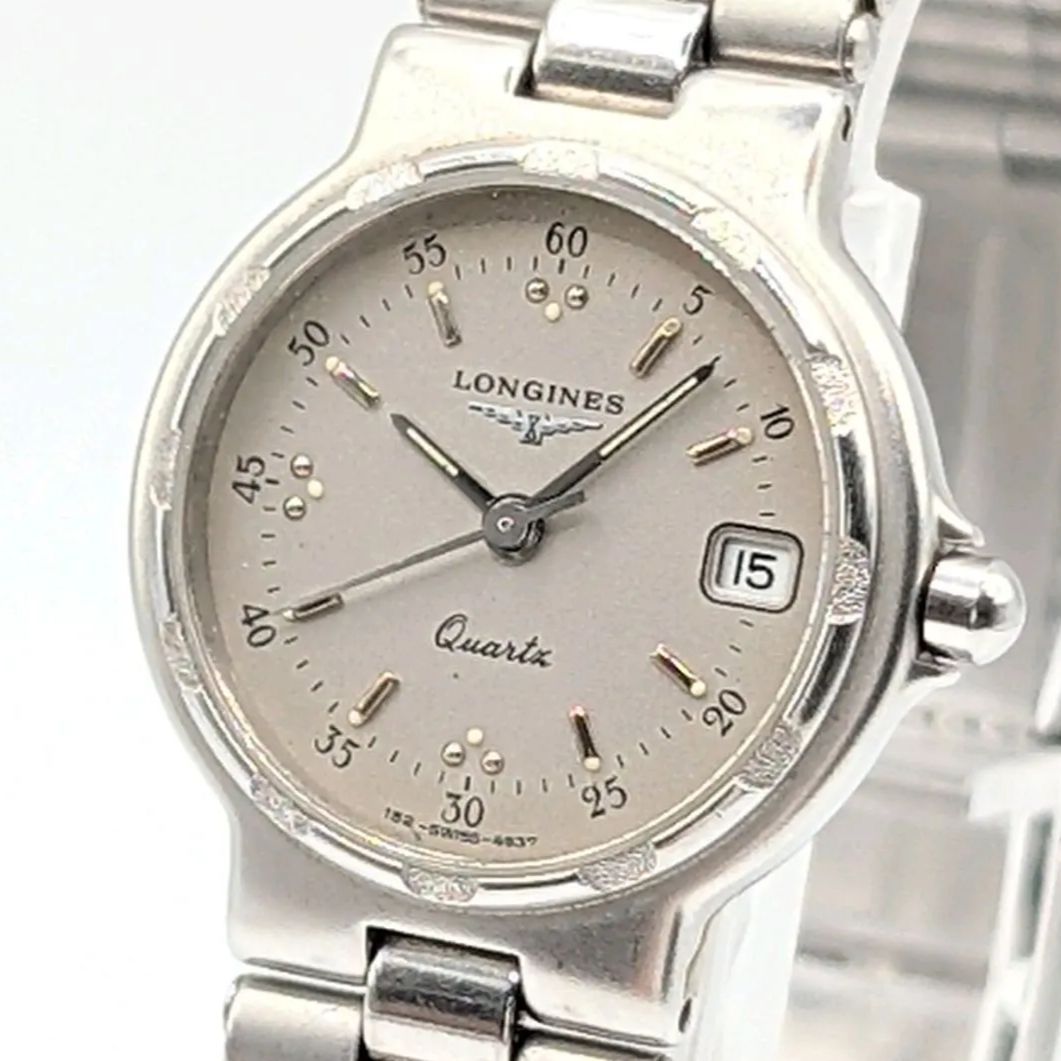 LONGINES Watch Quartz Ladies Silver dial Date Y2K 00S ロンジン