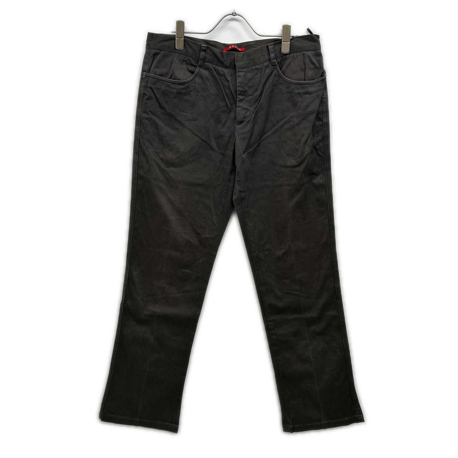 PRADA SPORTストレートパンツ PRADA SPORT プラダスポーツ グレー コットン チノパン ストレート