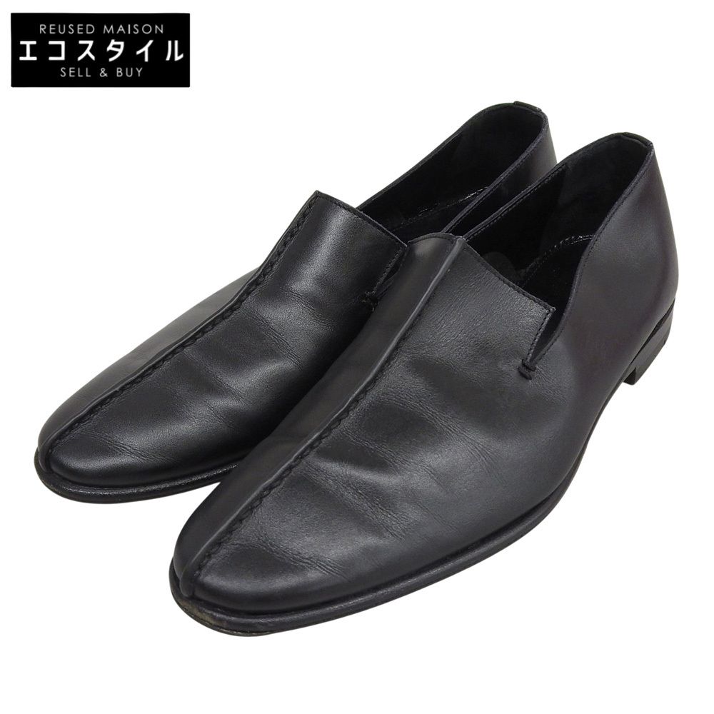 MANOLO BLAHNIK　マノロブラニク　レザー ローファー シューズ メンズ ブラック 7　7