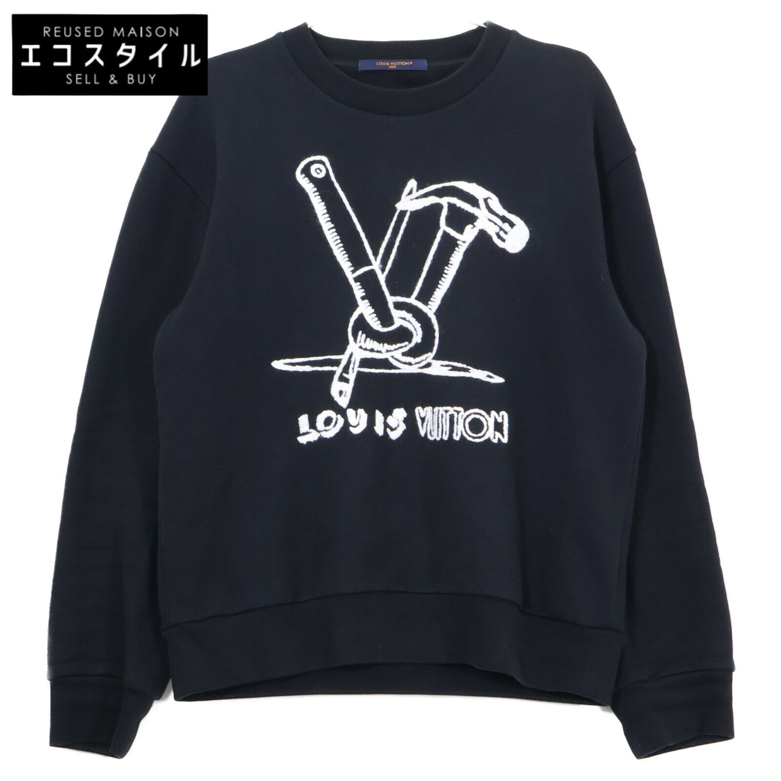 LOUIS VUITTON　ルイヴィトン　国内正規代理店 23年 HPY79W ロゴ 裏起毛 グラフィックスウェット　Ｓ