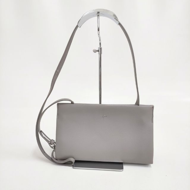 YAHKI レザー 革 ショルダーバッグ グレー レディース ヤーキ【中古】6