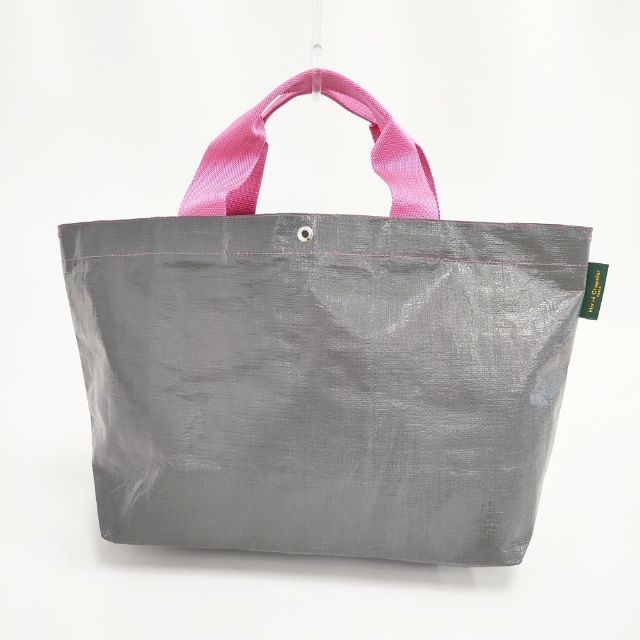 Herve Chapelier 2012PP マルシェバッグ M トートバッグ グレー ピンク