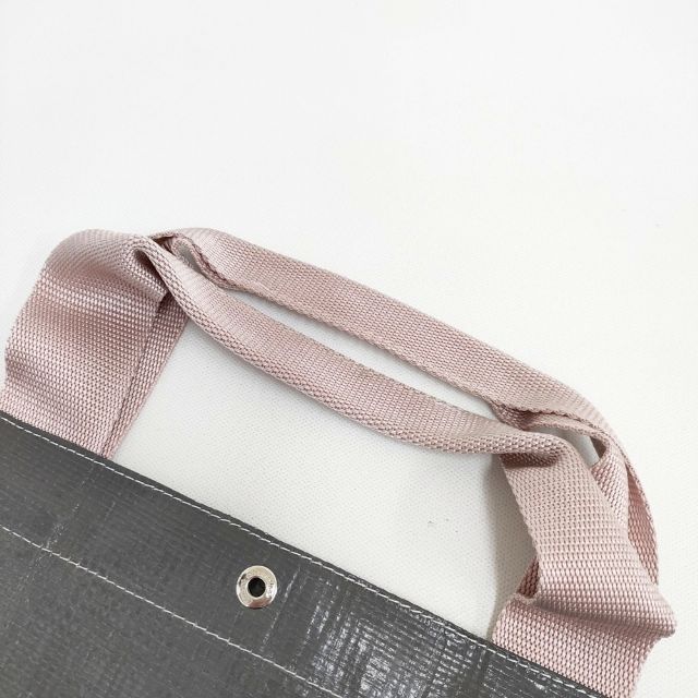 Herve Chapelier マルシェバッグ M 2012PP トートバッグ グレー ピンク