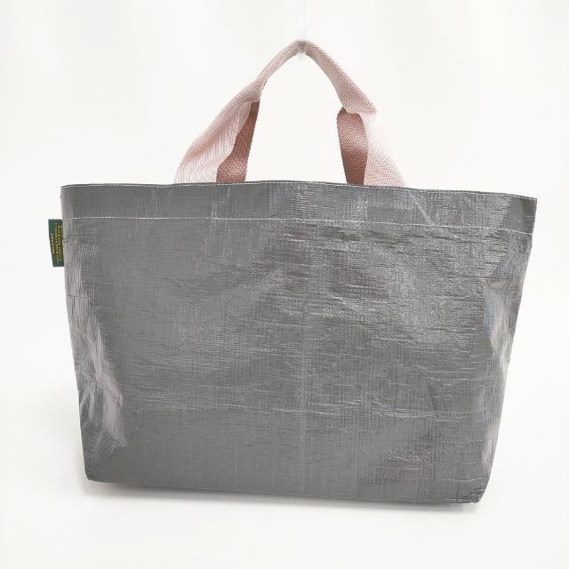 Herve Chapelier マルシェバッグ M 2012PP トートバッグ グレー ピンク
