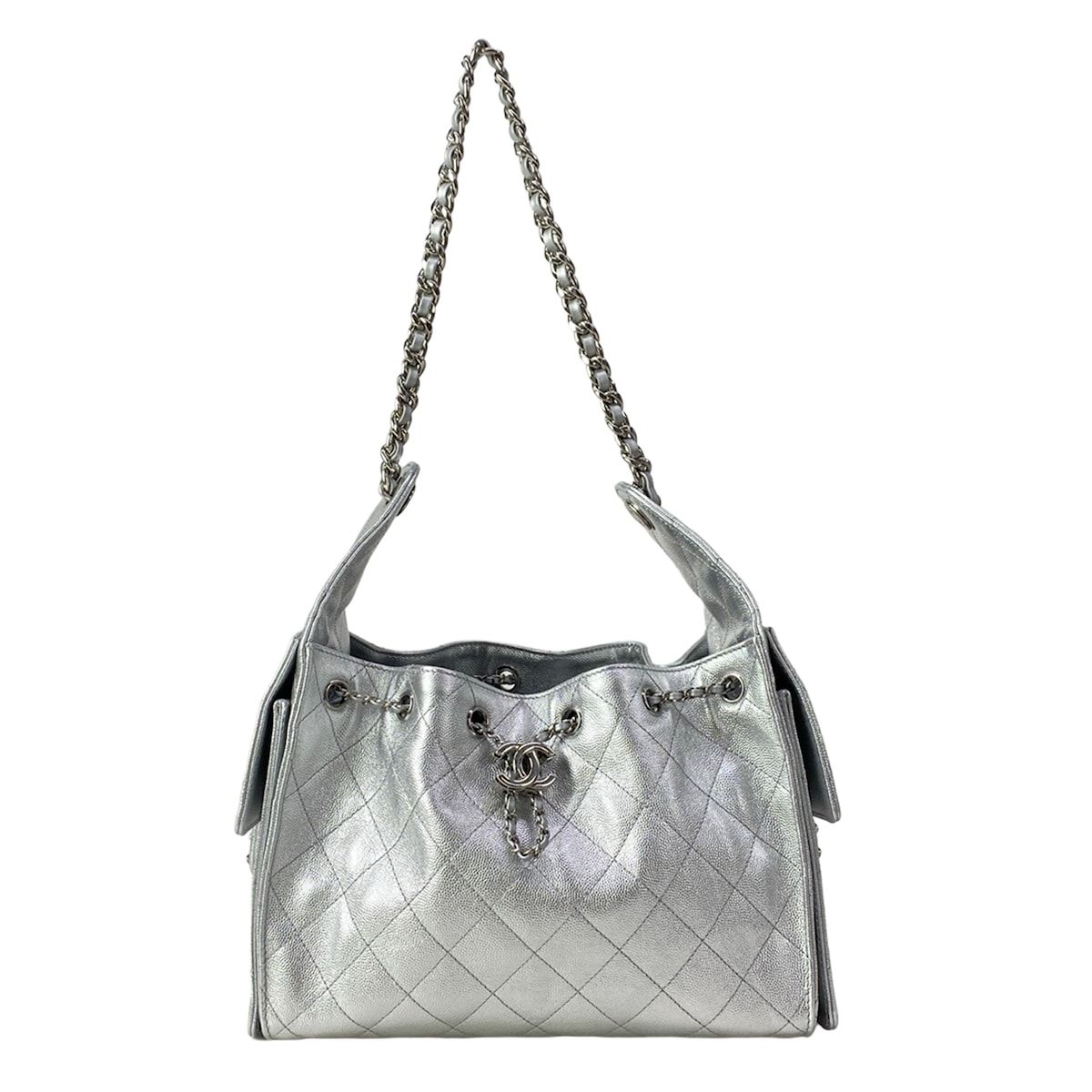 CHANEL(シャネル) ショルダーバッグ美品 CHANEL25 スモール AS5293 シルバー シルバー金具/メタリック