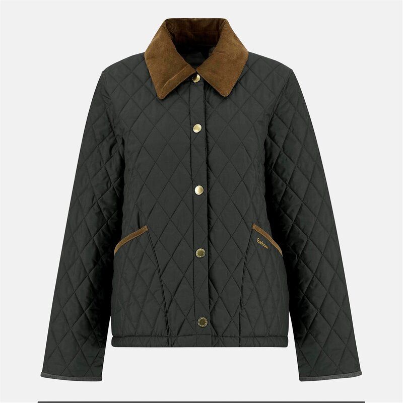 バブアー レディース アウター ジャケット・ブルゾン キルティング クロップド ジャケット Barbour Icons Cropped Liddesdale Quilted Jacket SageAn