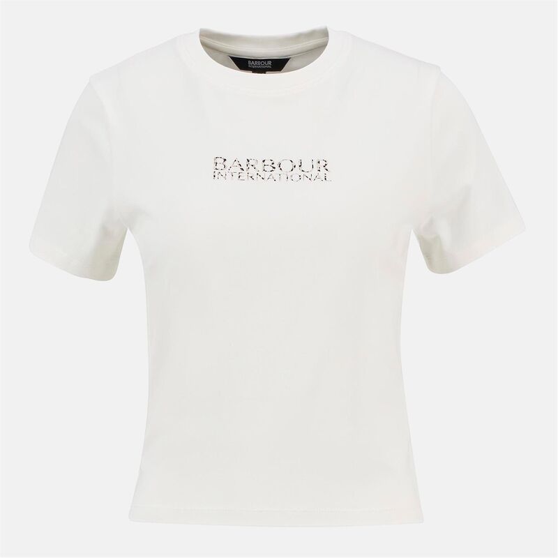 バブアー レディース トップス Tシャツ Barbour International Harley TShirt Off White オフホワイト