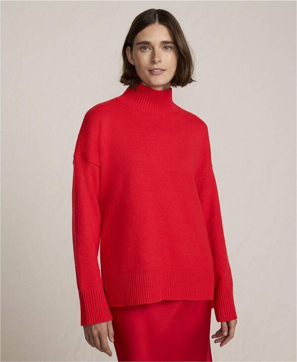 ランズエンド レディース アウター ニット・セーター タートルネック セーター Lands End Womens Cozy Lofty Split Hem Turtleneck Sweater Com