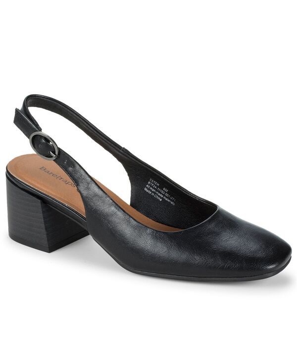 ベアトラップス レディース シューズ パンプス ヒール Baretraps Womens Ester Block Heel Slingback Pumps Black ブラック