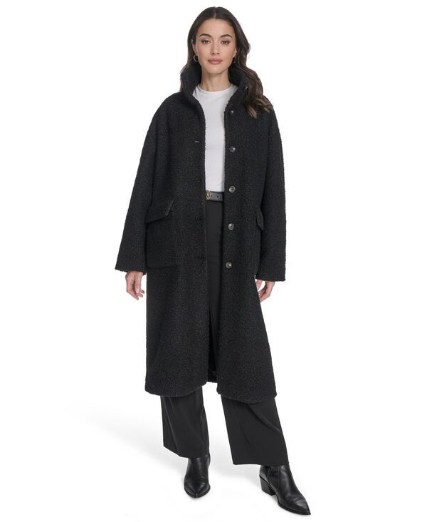 リーバイス レディース アウター パーカー・スウェット コート Levis Womens Regular Boucle Stand Collar Car Coat Black ブラック