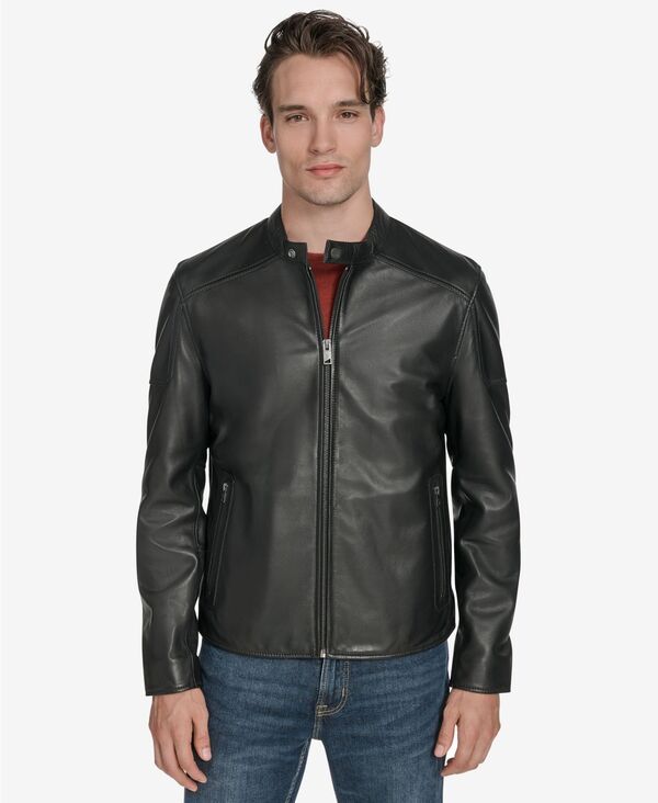 マークニューヨーク メンズ アウター ジャケット・ブルゾン レザー ジャケット Marc New York Mens Maitlin Leather Moto Jacket Black ブラック