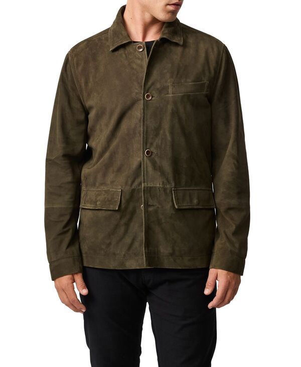 ロッドアンドグン メンズ アウター ジャケット・ブルゾン レザー ジャケット Rodd Gunn Mens Somerset Leather Jacket Olive オリーブ
