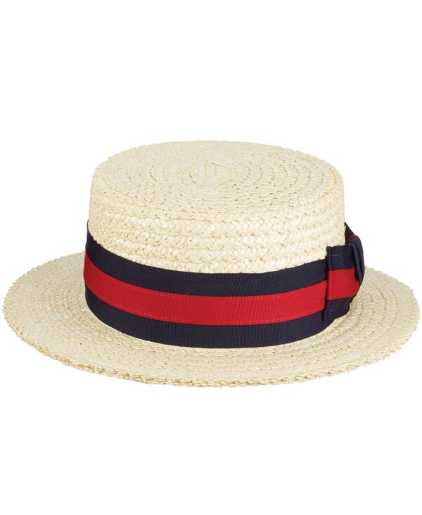 スカラ メンズ アクセサリー 帽子 Scala Mens Straw Boater Hat Bleach
