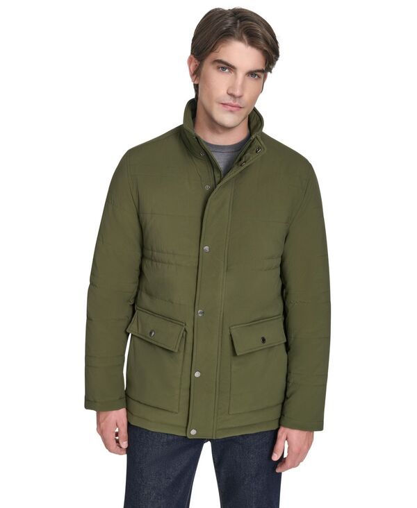 コールハーン メンズ アウター ジャケット・ブルゾン キルティング ジャケット Cole Haan Mens Stretch Quilted Jacket Olive オリーブ