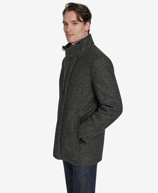 マークニューヨーク メンズ アウター ジャケット・ブルゾン ジャケット Marc New York Mens Dorsey Plaid Jacket Black Herringbone ブラック