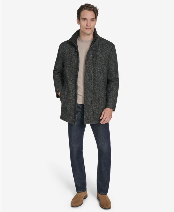 マークニューヨーク メンズ アウター ジャケット・ブルゾン ジャケット Marc New York Mens Dorsey Plaid Jacket Black Herringbone ブラック