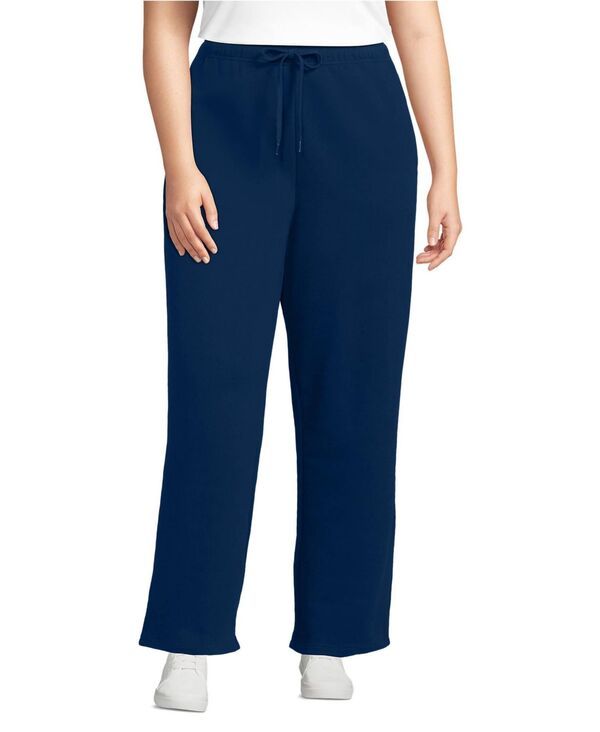ランズエンド レディース ボトムス カジュアルパンツ ストレート プラスサイズ パンツ Lands End Plus Size Serious Sweats High Rise Relaxed Str