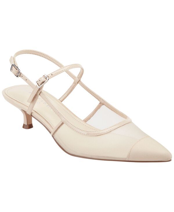 マーク・フィッシャー レディース シューズ パンプス ヒール Marc Fisher LTD Womens Ceddy Slingbackitten Heel Pumps Ivory MeshPate