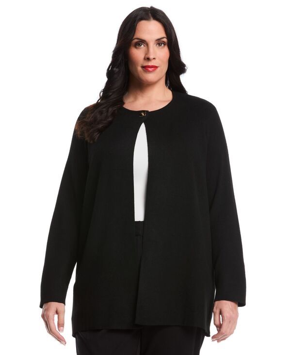 ラファエラ レディース アウター ニット・セーター プラスサイズ カーディガン Rafaella Plusize Plusize Turnlock Metal Closure Long Sleeve