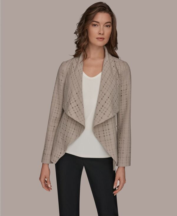 ダナ キャラン ニューヨーク レディース アウター ジャケット・ブルゾン Donna Karanew York Womens Wrap Jacket with Belt Vapor