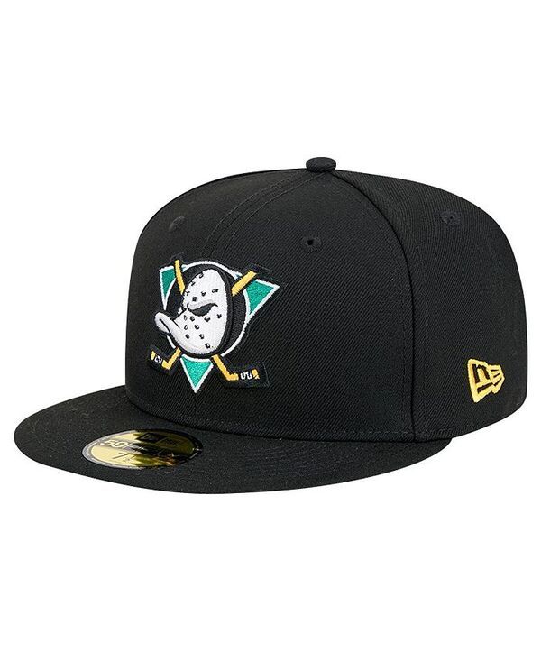 ニューエラ メンズ アクセサリー 帽子 New Era Mens Black Anaheim Ducks Core 59FIFTY Fitted Hat Black ブラック