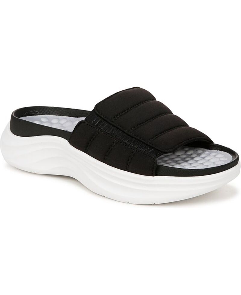 ドクター・ショール レディース シューズ サンダル Dr Scholls Womens Feel Free Recovery Slide Sandals Black Fabric ブラック