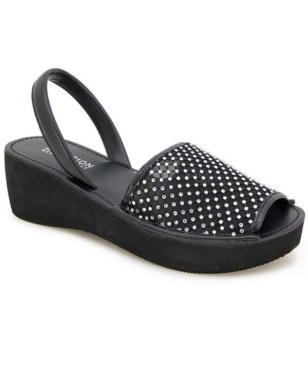 ケネスコール レディース シューズ サンダル メッシュ Kenneth Cole Reaction Womens Fine Glass Mesh Wedge Sandals Black Crystal