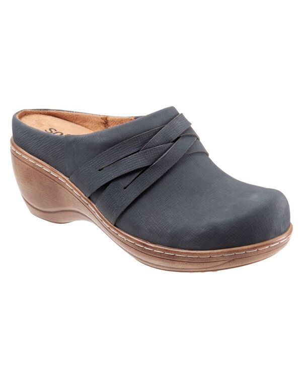 ソフトウォーク レディース シューズ サンダル SoftWalk Mackay Clog Denim nubuck デニム