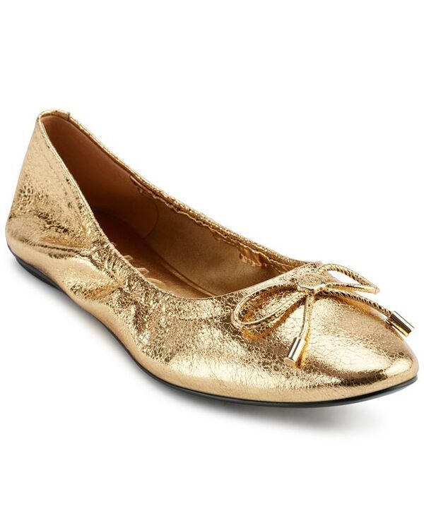 カール ラガーフェルド レディース シューズ パンプス KARL LAGERFELD PARIS Womens Velma Almond Toe Ballet Flats Gold ゴールド