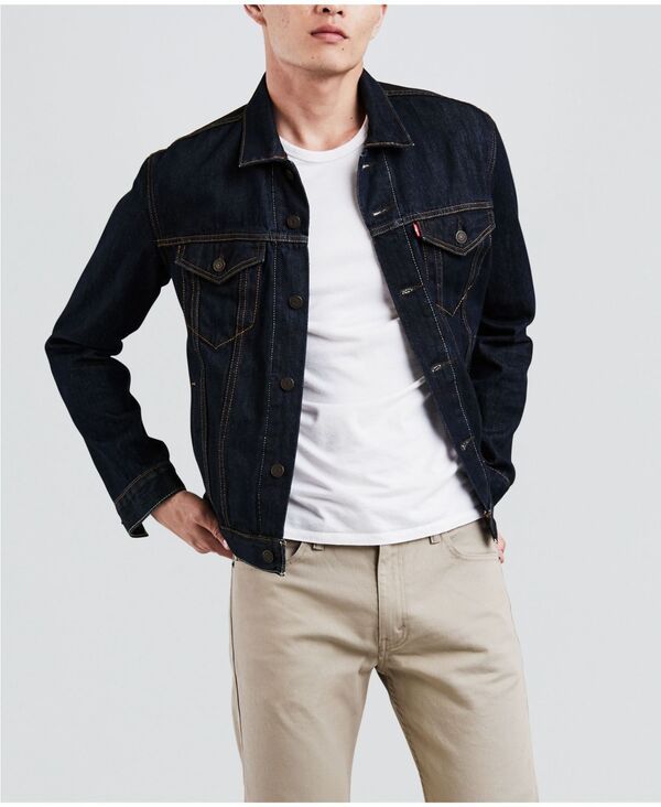 リーバイス メンズ アウター ジャケット・ブルゾン レギュラーフィット デニム ジャケット Levis Mens Regular Fit NonStretch Denim Trucker Jacket