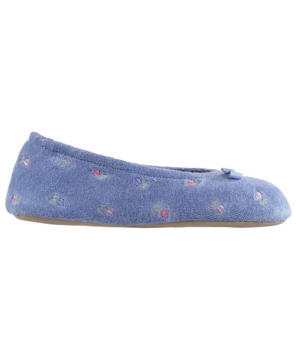 アイソトナー レディース シューズ サンダル パイル 刺繍 Isotoner Signature Isotoner Embroidered Terry Ballerina Slipper Online