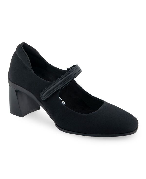 エアロソールズ レディース シューズ パンプス Aerosoles Womens Cassina Strapumps Black Stretch Gabardine Fabric ブラック