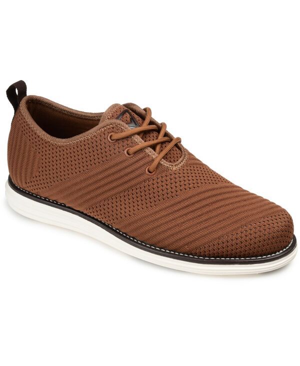 バンス メンズ シューズ ドレスシューズ ワンピース レース ニット Vance Co Mens Novak Wide Width Tru Comfort Foam Knit LaceUp Round