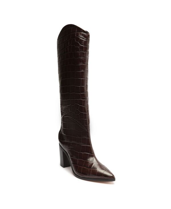 シュッツ レディース シューズ ブーツ・レインブーツ ヒール Schutz Womens Maryana High Block Heel Boots Brown Leather ブラウン 53,880円