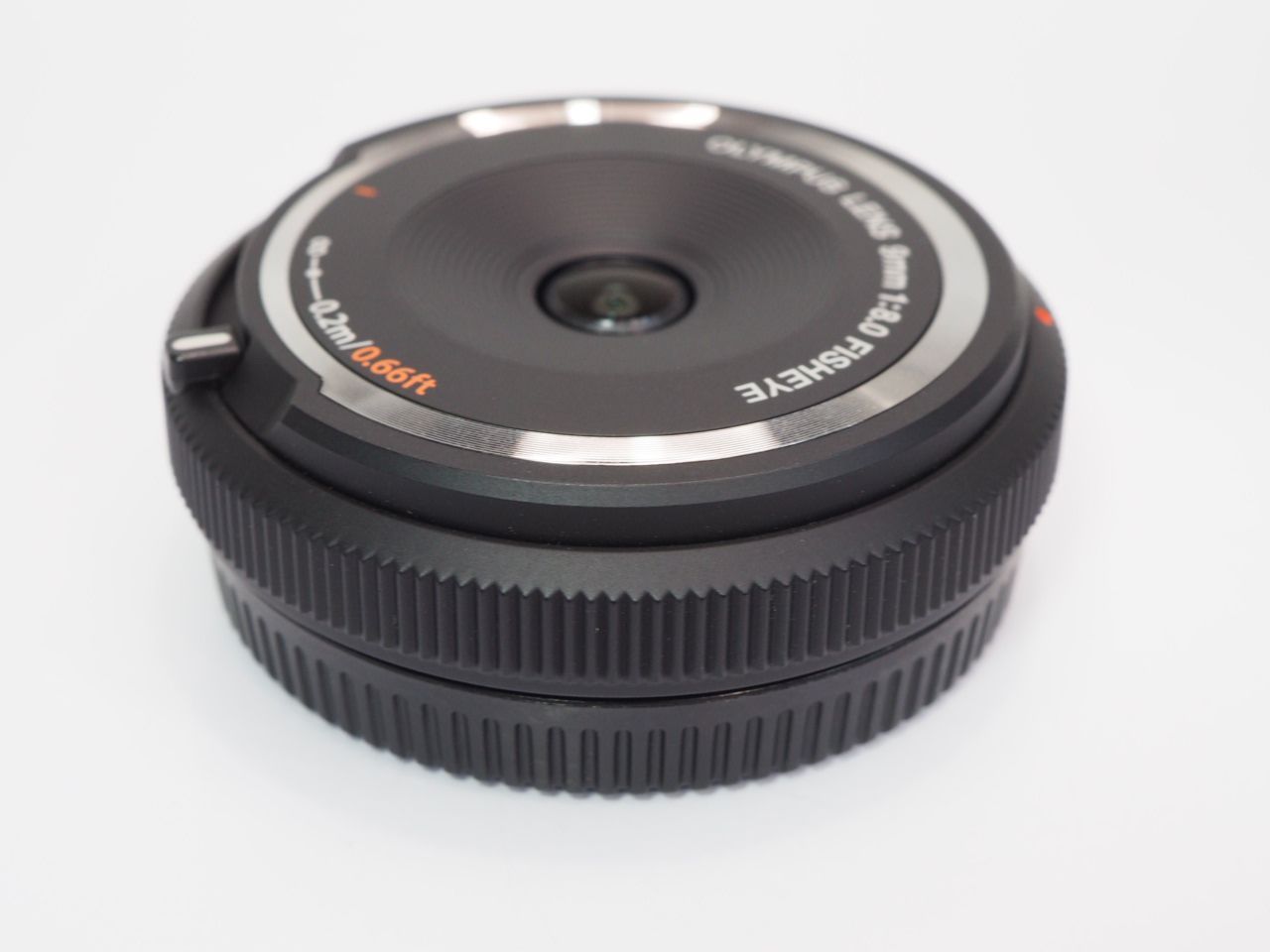 送料無料 OLYMPUS 9mmF8 FISHEYE ブラック キャップレンズ オリンパス