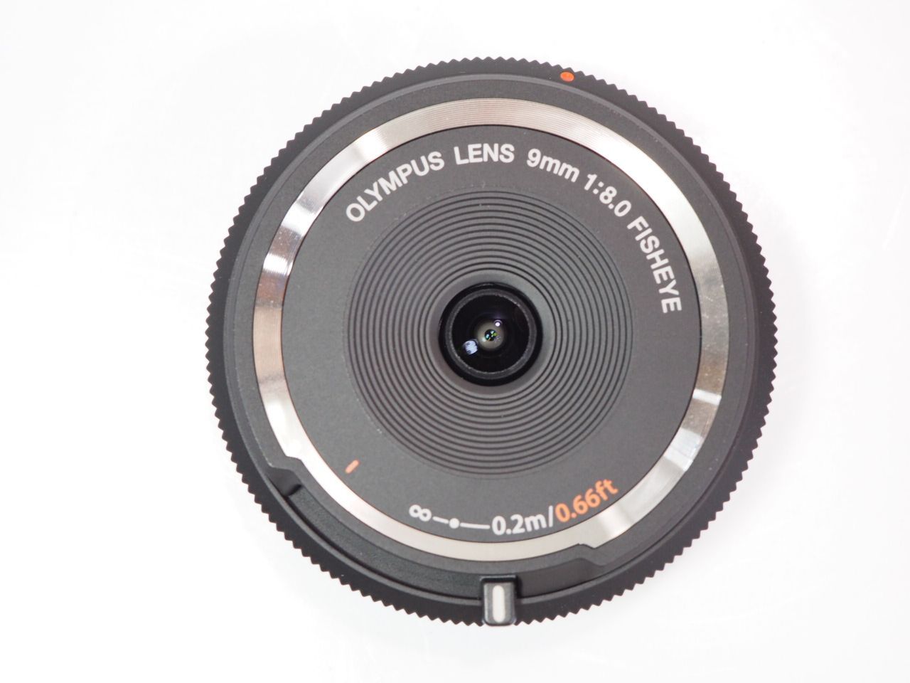 送料無料 OLYMPUS 9mmF8 FISHEYE ブラック キャップレンズ オリンパス