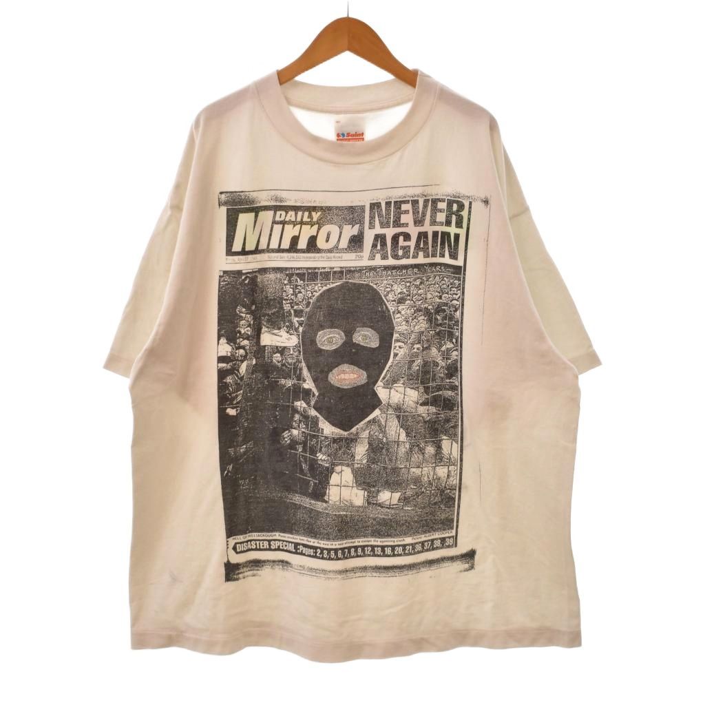 セントマイケル SAINTMICHAEL 26SS JR S/S T-SHIRT MASK マスク 半袖 カットソー Tシャツ XL 白 ホワイト 黒 ブラック SM-MK8-0000-C02