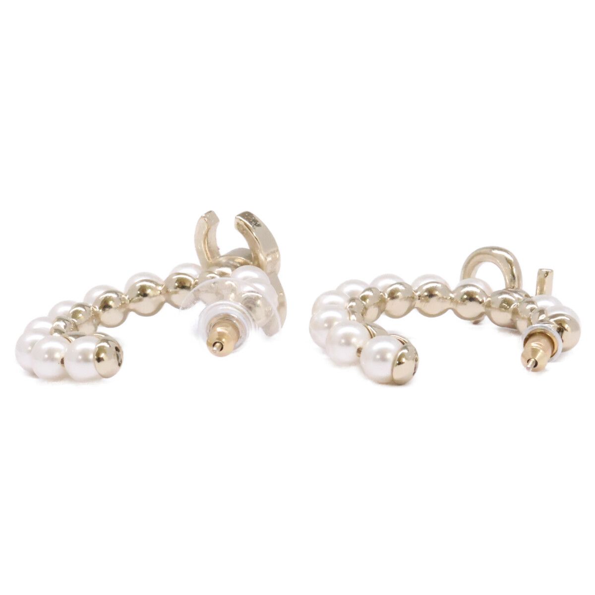 シャネル　フープ　ピアス　パール CHANEL シャネル ゴールド C21K ココマーク No.5 フェイクパール