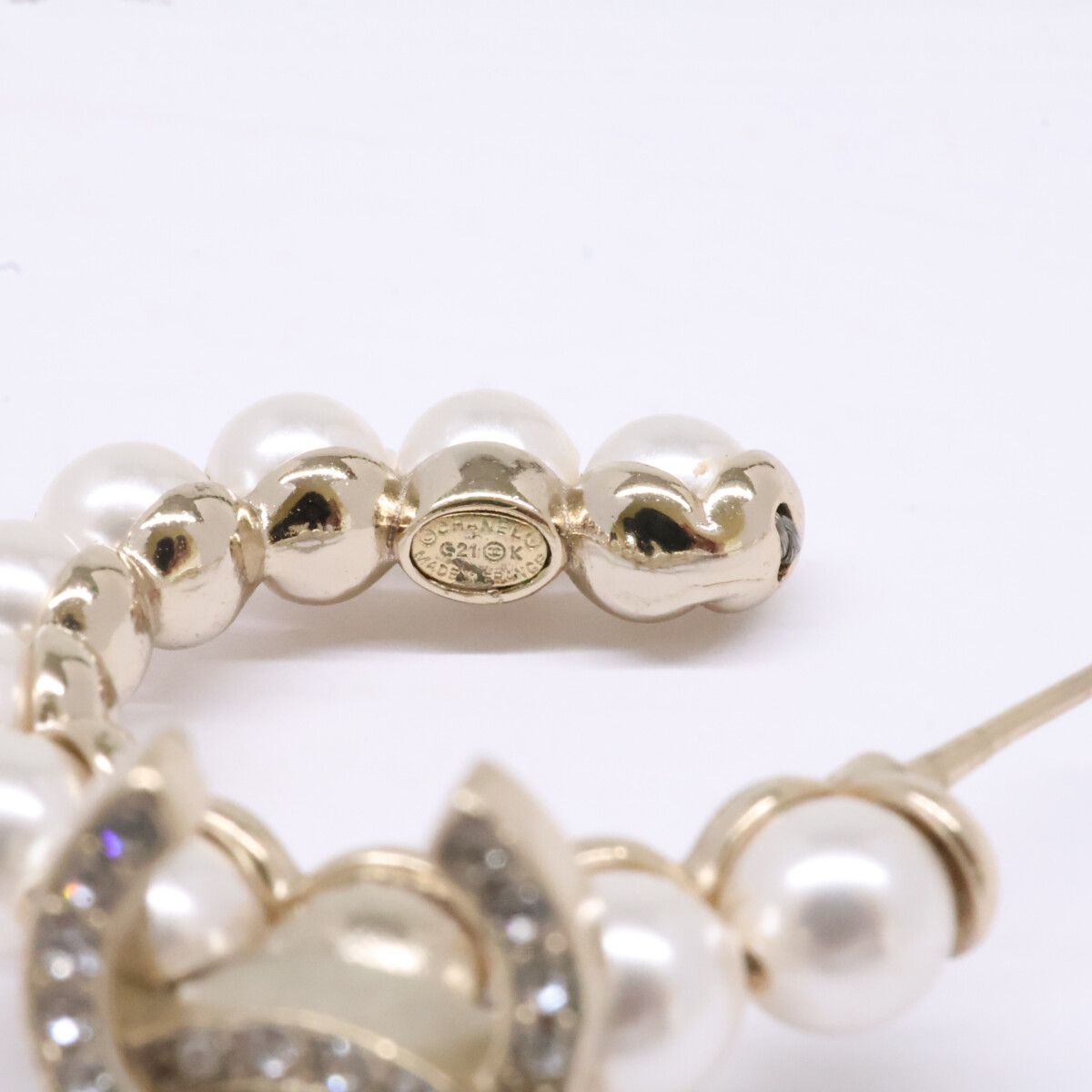 CHANEL シャネル ゴールド C21K ココマーク No.5 フェイクパール