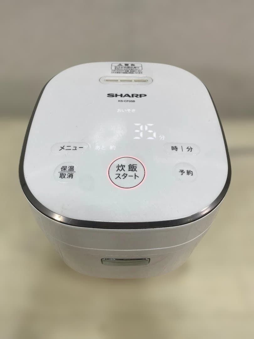 SHARP KS-CF05B 2022年製 3合炊き ジャー炊飯器 ホワイト 一人暮らし
