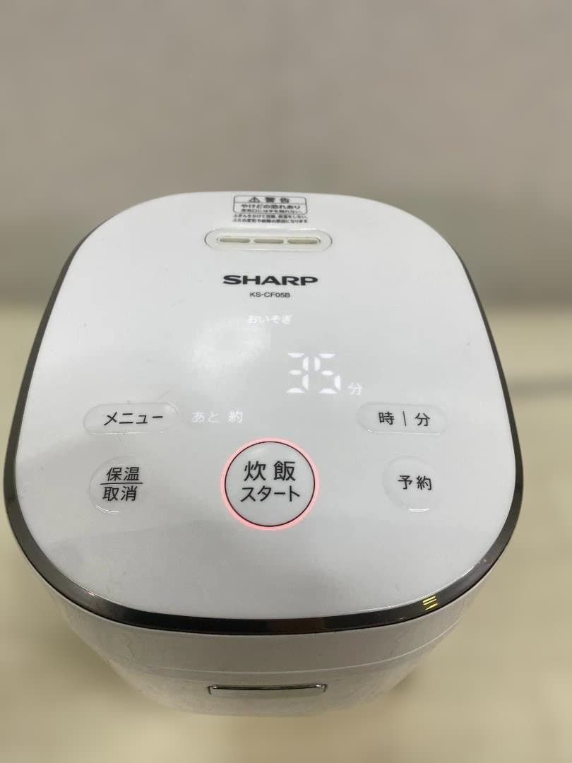SHARP KS-CF05B 2022年製 3合炊き ジャー炊飯器 ホワイト 一人暮らし