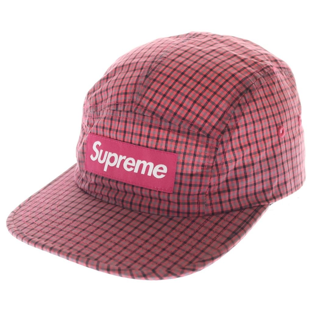 SUPREME (シュプリーム) 21SS Cordura Plaid Camp Cap コーデュラ キャンプキャップ 帽子 レッド H21SS25