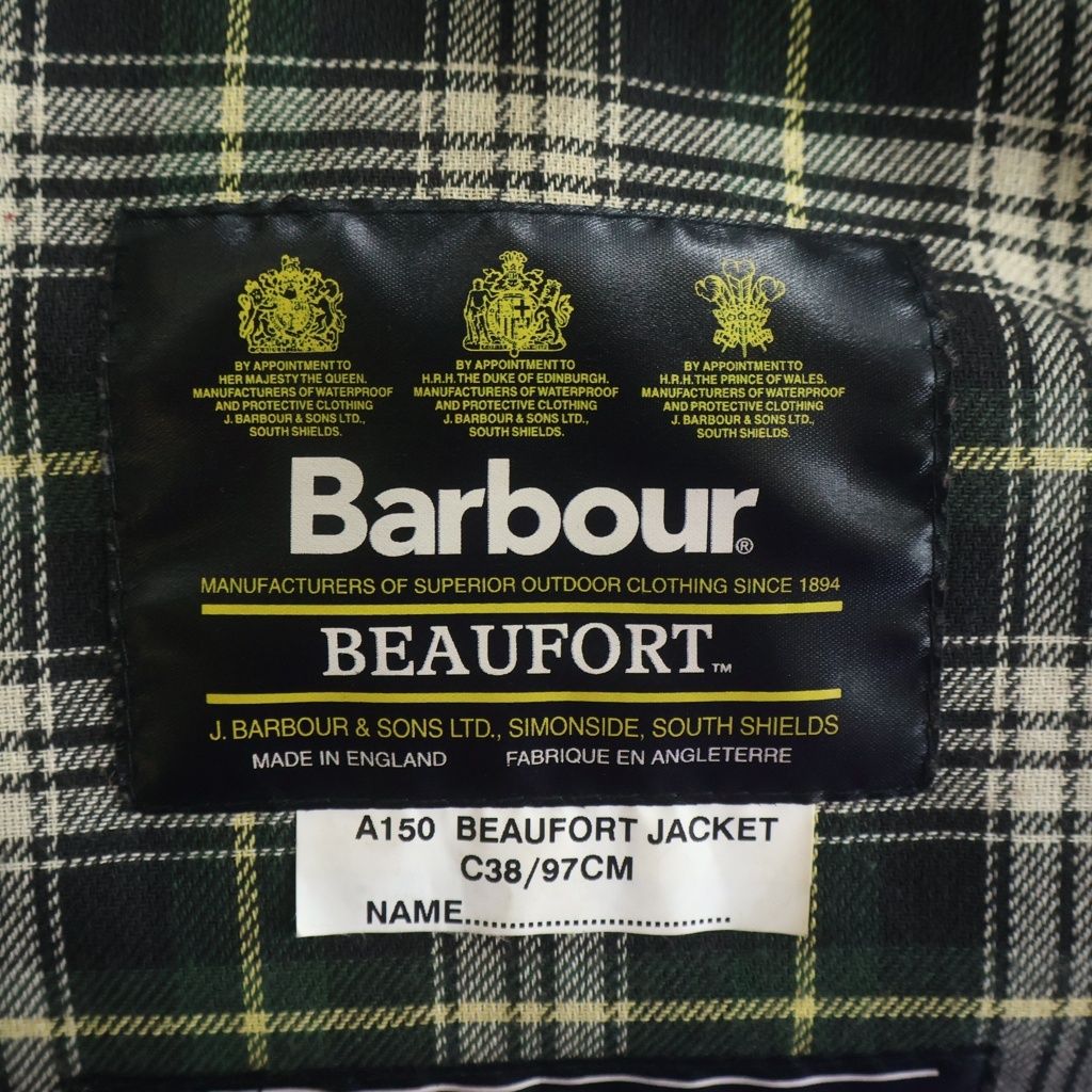 Barbour (バブアー) 90S BEAUFORT ビューフォート 3ロイヤルワラント