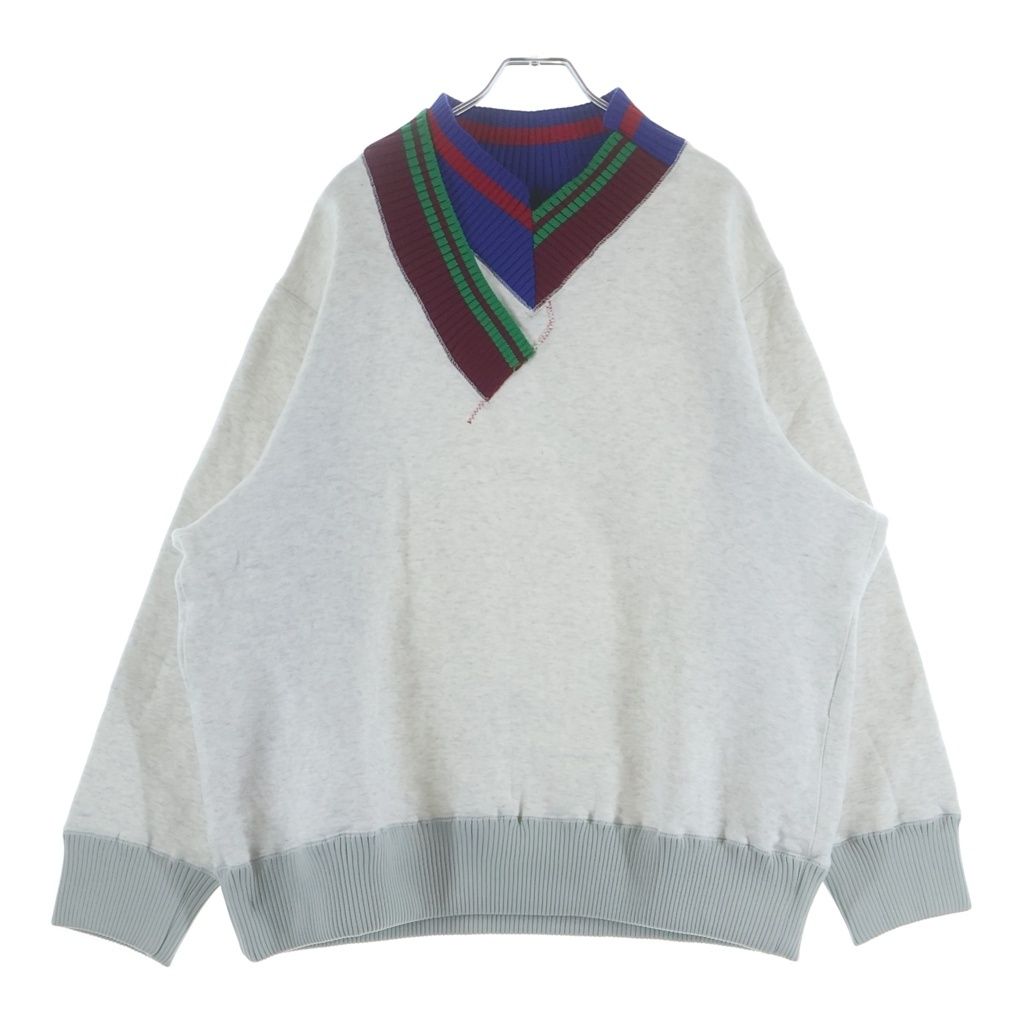 kolor (カラー) 23AW BONDED SWEATSHIRT 襟ドッキング ダンボール