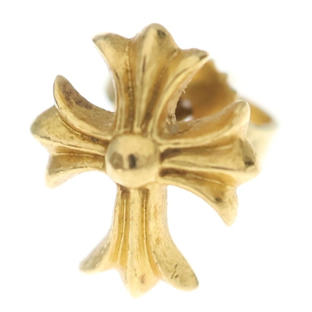 CHROME HEARTS (クロムハーツ) 22K No2 CH CRS CHクロススタッドピアス ゴールド