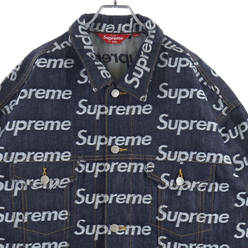 SUPREME (シュプリーム) 25AW JACQUARD LOGOS DENIM TRUCKER JACKET