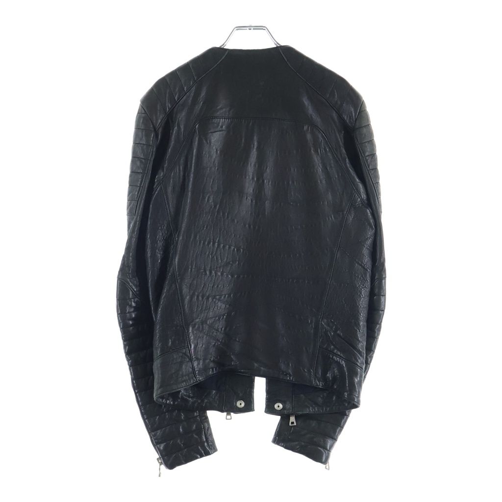 バルマンBalmain レースアップレザーバイカーライダースジャケット BALMAIN (バルマン) ラムスキン レザー バイカー ライダースジャケット