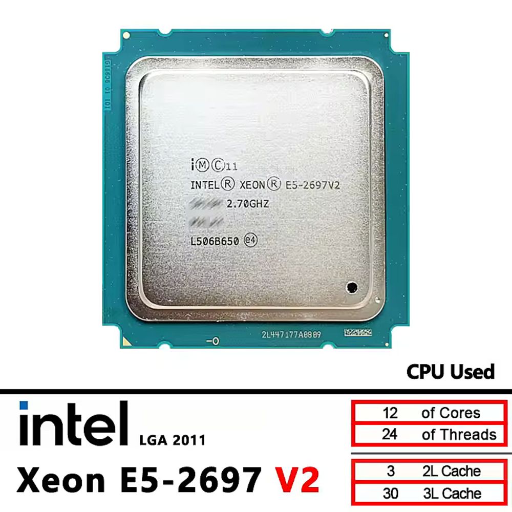 Xeon E5-2697 V2 12コア24スレッドLGA2011 正常動作品 Intel Xeon E5-2697 v2 12コア24スレッド LGA2011 サーバーCPUP_4 [ID